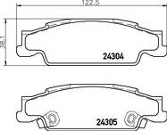 Задние тормозные колодки Brembo P 09 007 для Cadillac CTS 1 пок. / седан