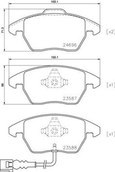 Brembo P 85 146 <span>тормозные колодки передние</span>