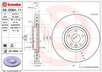 Тормозной диск Brembo Prime Line 09.D064.11 для Jaguar XF X260 / Sportbrake / рестайлинг