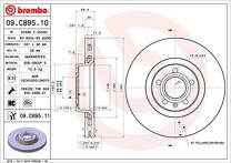 Тормозной диск Brembo Prime Line 09.C895.11 для Audi A6 C6 / седан / рестайлинг