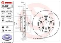 Тормозной диск Brembo Prime Line  09.C881.11