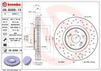 Тормозной диск Brembo Xtra Line 09.B269.1X для Honda Accord 9 пок. / седан