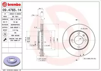 Тормозной диск Brembo Prime Line  09.4765.14