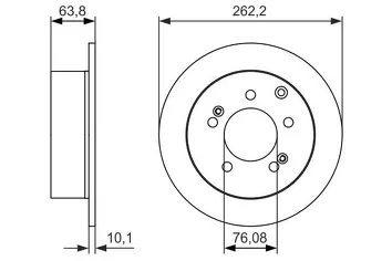Bosch 0 986 479 061 <span>тормозной диск полный</span>