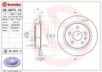 Тормозной диск Brembo Prime Line  08.A970.11