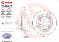 Тормозной диск Brembo Prime Line 08.B360.10 для Honda Accord 9 пок. / седан