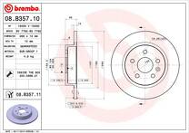 Тормозной диск Brembo Prime Line  08.B357.11