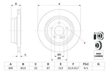 Bosch 0 986 479 042 <span>тормозной диск вентилируемый</span>