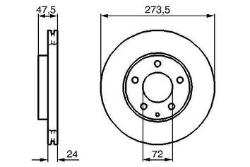 Bosch 0 986 479 034 <span>тормозной диск вентилируемый</span>