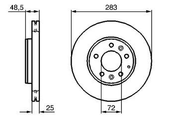 Bosch 0 986 479 132 <span>тормозной диск вентилируемый</span>