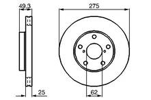 Тормозной диск Bosch 0 986 479 111 для Toyota RAV4 2 пок. / XA20 / рестайлинг