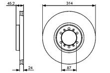 Тормозной диск Bosch  0 986 479 469