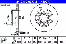 Тормозной диск ATE  24.0110-0277.1