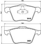 Передние тормозные колодки Brembo  P 24 077
