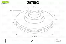 Тормозной диск Valeo  297603