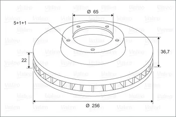 Valeo 297603 <span>тормозной диск вентилируемый</span>