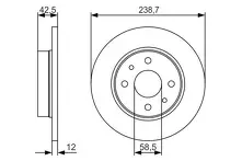 Тормозной диск Bosch 0 986 479 R61 для Lada ВАЗ 2108