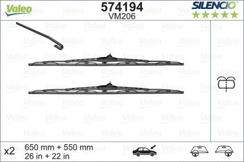 Valeo Silencio Performance VM206 <span>щетки стеклоочистителя 650/550 мм</span>