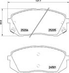 Передние тормозные колодки Brembo  P 30 093