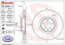 Тормозной диск Brembo Prime Line  09.D423.11