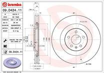 Тормозной диск Brembo Prime Line 09.D424.11 для Audi Q8 4M