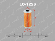 Масляный фильтр Lynx LO-1226 LO-1226