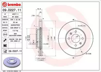 Тормозной диск Brembo Prime Line  09.D227.11