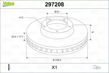 Тормозной диск Valeo  297208