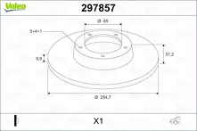 Тормозной диск Valeo  297857