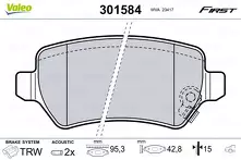 Задние тормозные колодки Valeo First  301584