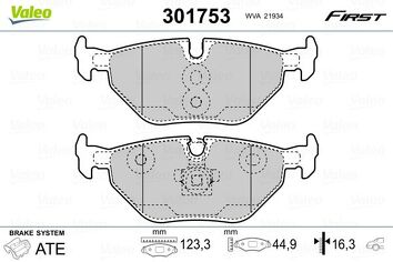 Valeo First 301753 <span>тормозные колодки задние</span>