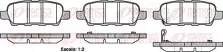 Задние тормозные колодки Remsa 0876.21 для Nissan Murano 2 пок. / Z51 / рестайлинг
