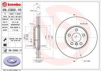 Тормозной диск Brembo Prime Line 09.C350.11 для BMW 2 серии F44 / Gran Coupe