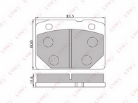 Передние тормозные колодки Lynx BD-4603 BD-4603