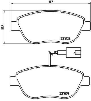 Brembo P 23 087 <span>тормозные колодки передние</span>