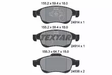 Передние тормозные колодки Textar Q+ 2491401 для Renault Grand Scenic 3 пок. / рестайлинг