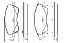 Передние тормозные колодки Bosch 0 986 494 433 для Opel Astra J / хэтчбек 5 дв.