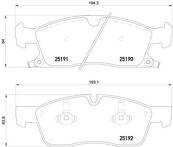 Передние тормозные колодки Brembo  P 37 017