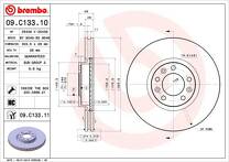 Тормозной диск Brembo Prime Line 09.C133.11 для Peugeot 508 1 пок. / седан