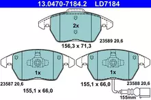 Передние тормозные колодки ATE Ceramic  13.0470-7184.2