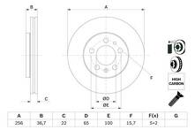 Тормозной диск Bosch 0 986 478 853 для Volkswagen Golf 4 пок.