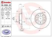 Тормозной диск Brembo Prime Line 08.9364.21 для Jeep Compass 2 пок.