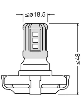 PS19W Osram LEDriving Standart <span>лампа автомобильная светодиод 6000K</span>