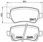 Задние тормозные колодки Brembo  P 59 038