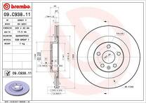 Тормозной диск Brembo Prime Line 09.C938.11 для Volvo S90 2 пок. / 234 / рестайлинг