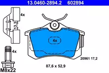 Задние тормозные колодки ATE  13.0460-2894.2