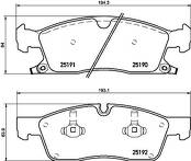 Передние тормозные колодки Brembo  P 37 015