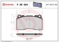 Передние тормозные колодки Brembo P 09 004 для Tesla Model X 1 пок.