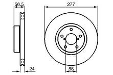 Тормозной диск Bosch 0 986 479 147 для Subaru Forester 3 пок. / SH / рестайлинг