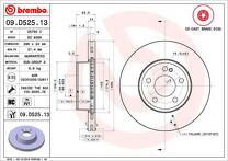 Тормозной диск Brembo Prime Line  09.D525.13
